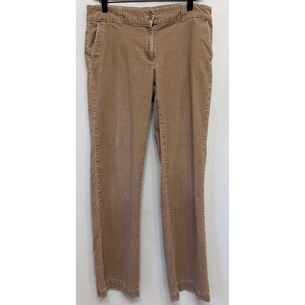 Tommy Hilfiger Womens Tan Corduroy Straight Leg Pants Size 8 Mid Rise Casual